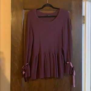Plum peplum sweater